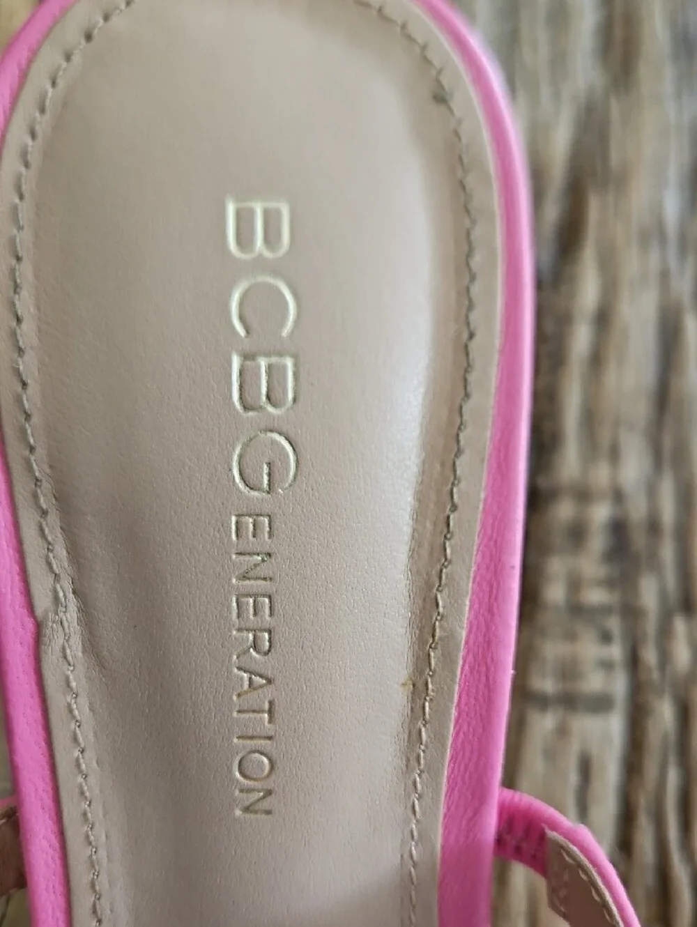 BCBGeneration Hot Pink Double-Strap Square-Toe Heels